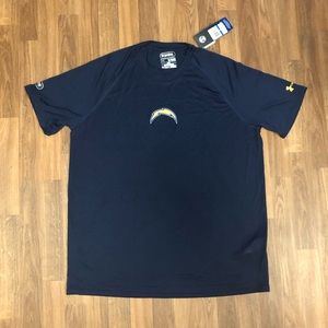 NWT Under Armour Los Angeles Chargers NFL Navy Blue Polyester T-Shirt Men’s XL